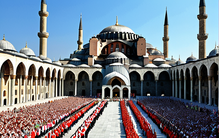 **Prompt:** "Spectacular opening ceremony of the Olympics in Istanbul, with the Blue Mosque and Hagia Sophia in the background, athletes from all over the world, vibrant and multicultural atmosphere, Bosporus Strait."