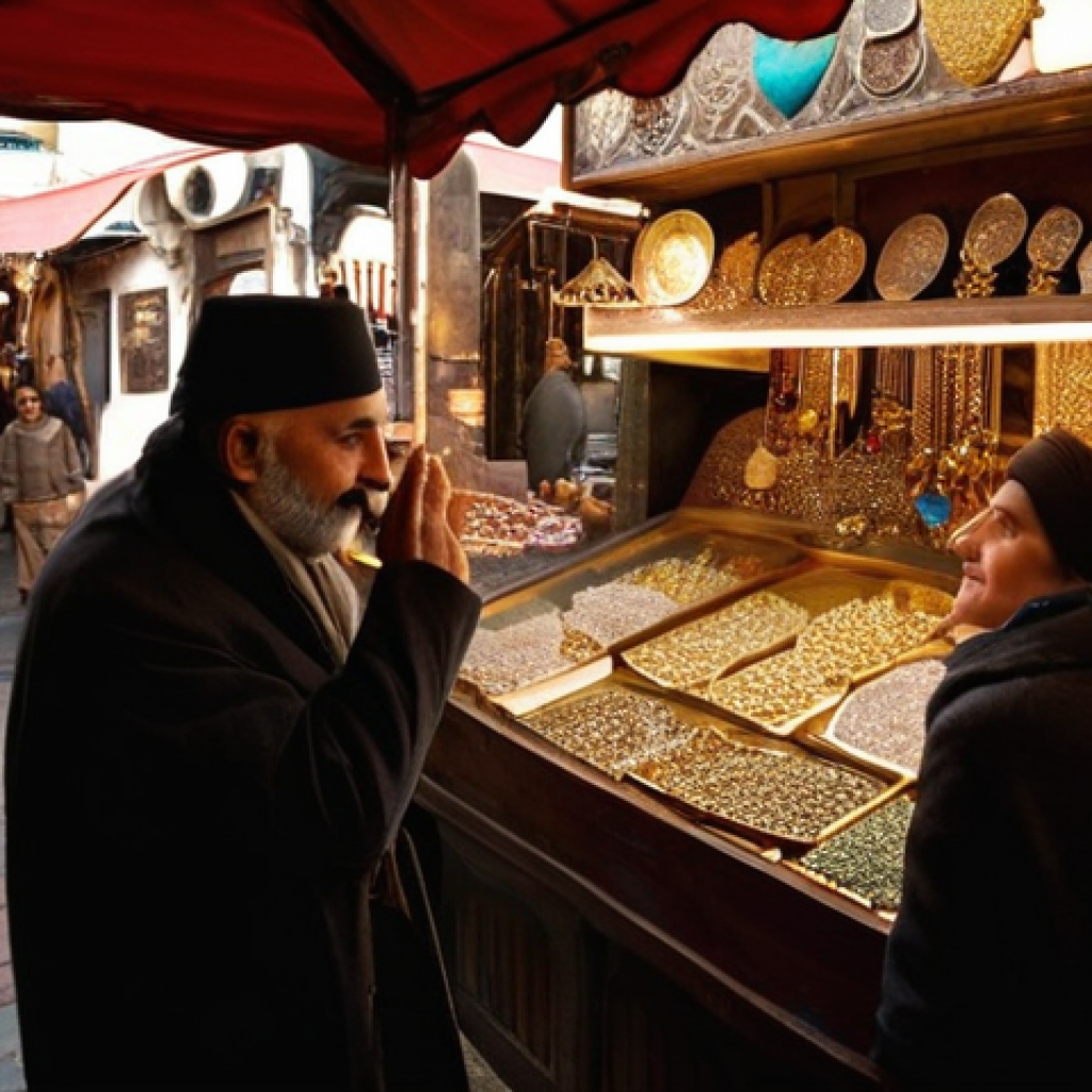 이스탄불 그랜드 바자 쇼핑 꿀팁 - **Image Prompt 1: The Verbal Tango of Negotiation**
    A vibrant, medium shot of a bustling Grand B...