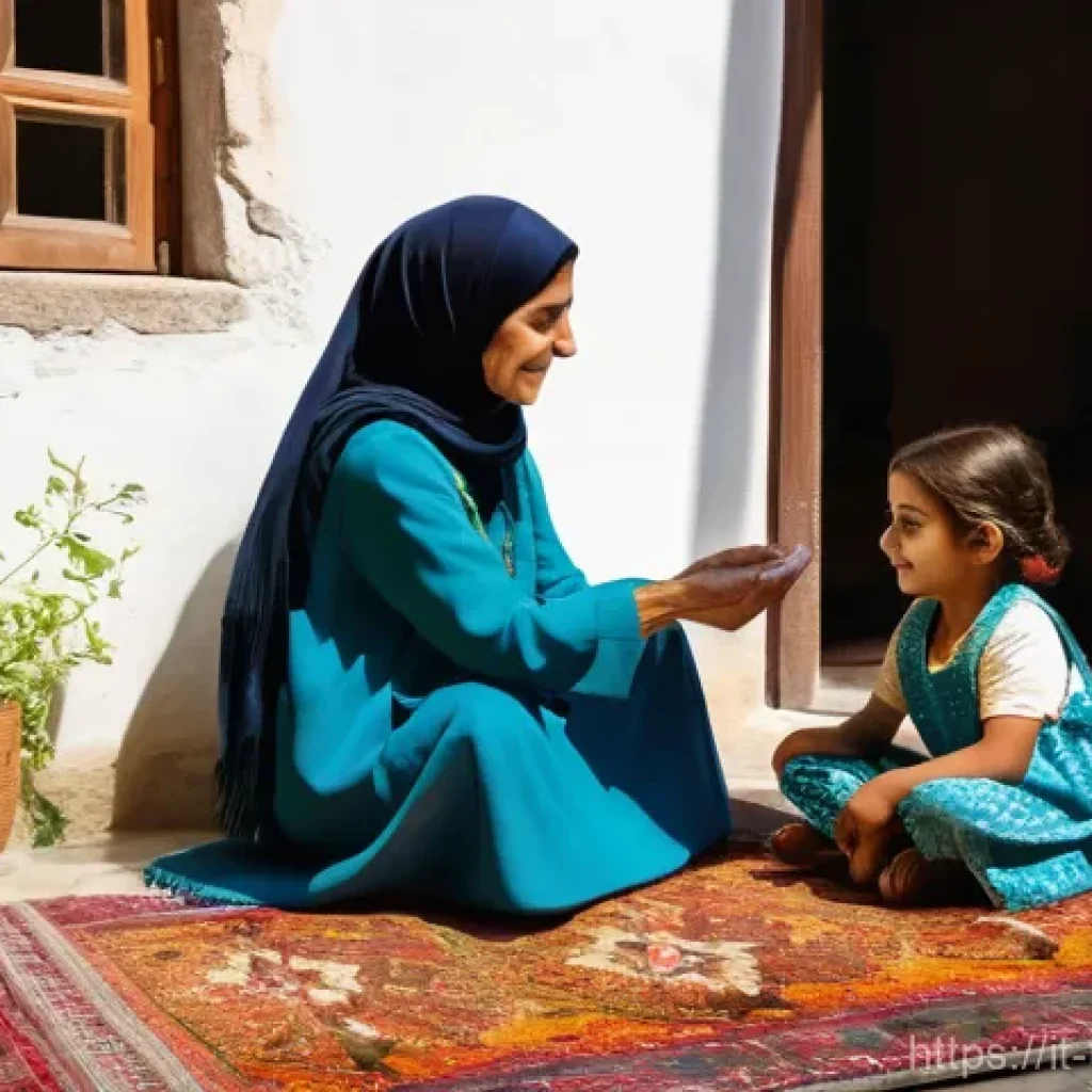 튀르키예의 전통적인 교육 방식 - **Prompt 1: A Warm Mahalle Learning Scene**
"A vibrant and cozy scene set in a traditional Turki...