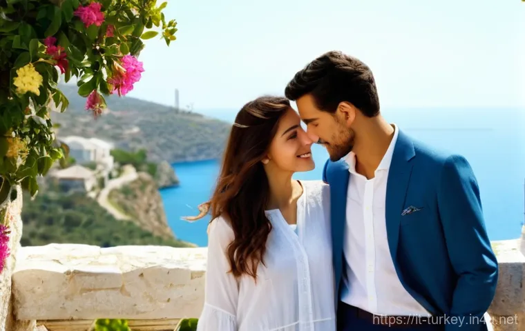 튀르키예의 문화 교류 사례 - **"Daydreamer" Inspired Aegean Coast Romance**
    A picturesque, sun-drenched scene on the Aegean c...
