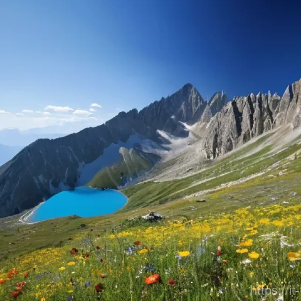 튀르키예의 주요 자연 보호 구역 - **Prompt:** A majestic, panoramic view of the Ka&ccedil;kar Mountains in northeastern Turkey. Towering alpi...