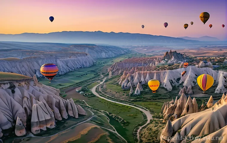 튀르키예에서의 드론 촬영 가이드 - Cappadocia Dawn Spectacle**
"A breathtaking aerial view of Cappadocia at sunrise. The sky is awash w...