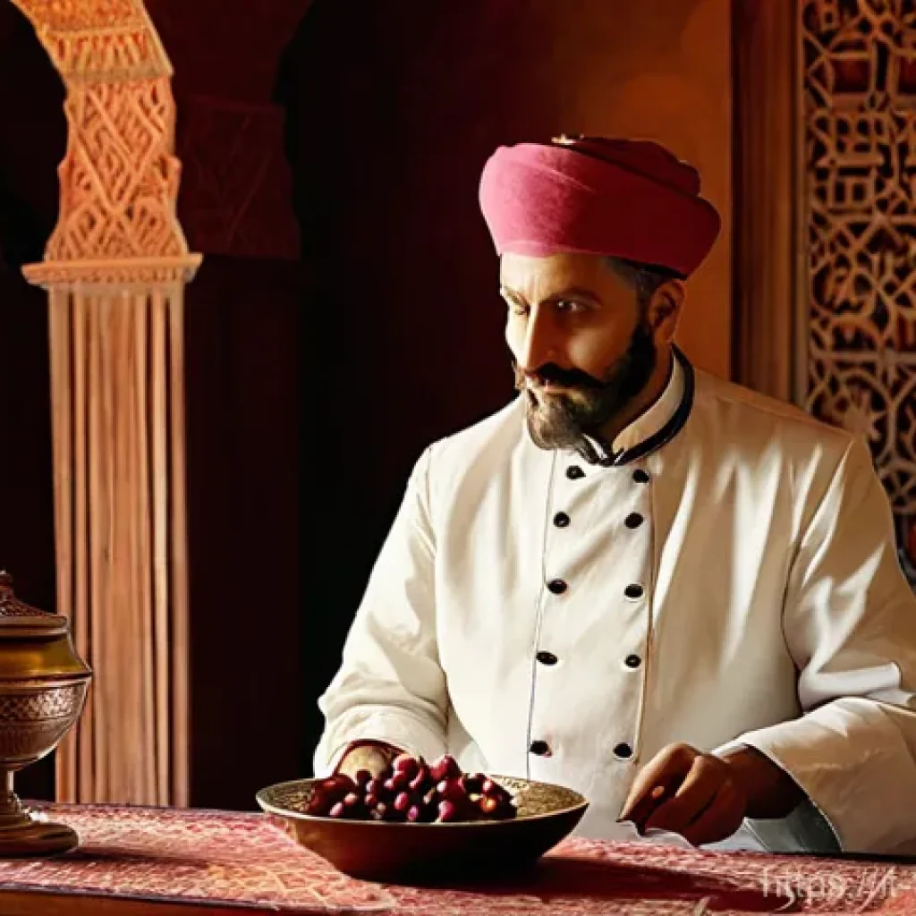 튀르키예의 역사적 요리책 - **Prompt 1: An Ottoman Palace Chef Documenting Ancient Recipes**
"A wise, elderly Ottoman palace...