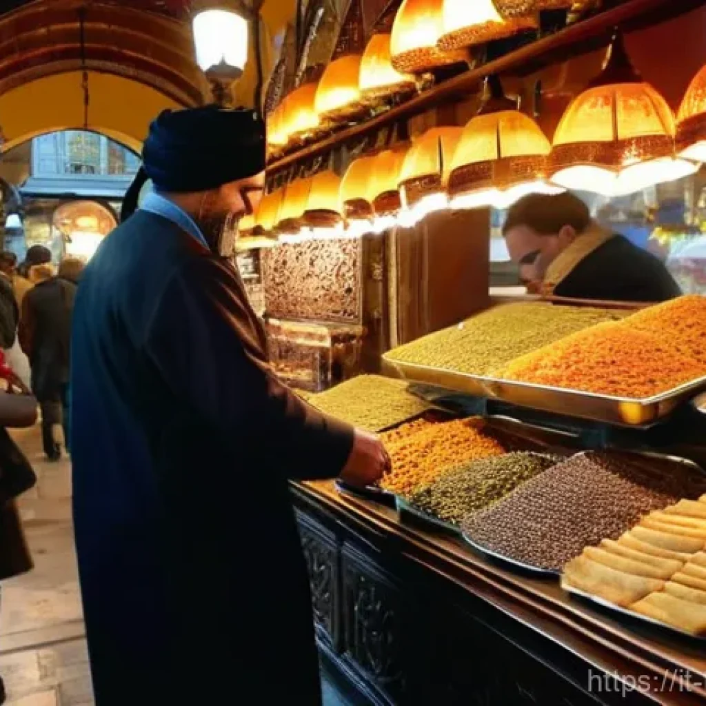 튀르키예에서의 독립적 여행 가이드 - **Istanbul Grand Bazaar Delights**
    "A vibrant and bustling scene inside the Grand Bazaar in Ista...
