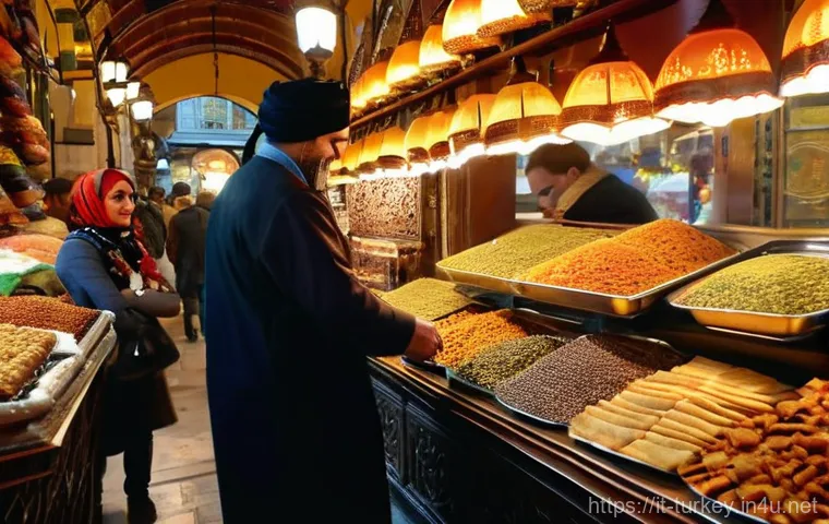 튀르키예에서의 독립적 여행 가이드 - **Istanbul Grand Bazaar Delights**
    "A vibrant and bustling scene inside the Grand Bazaar in Ista...
