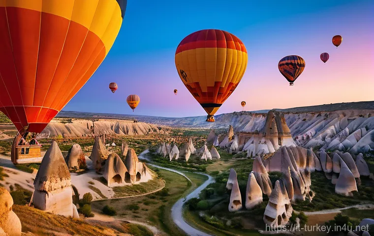 튀르키예의 주요 자연 관련 명소 - Prompt 1: Cappadocia Hot Air Balloon Sunrise Spectacle**