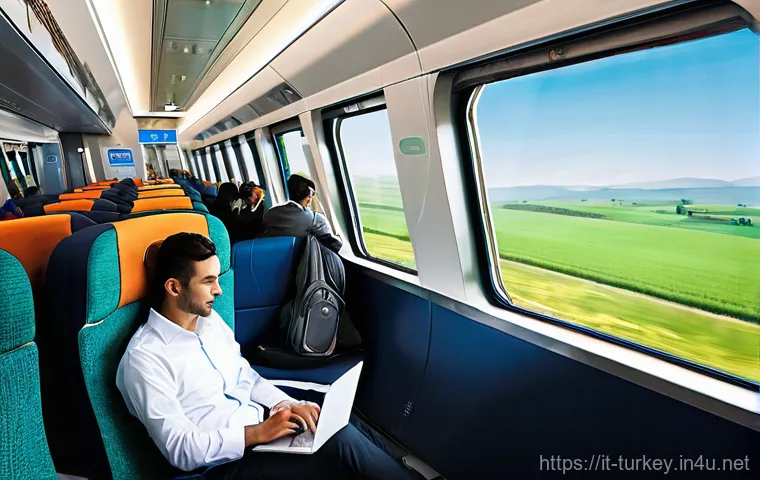 튀르키예의 주요 철도 노선 - **Prompt 1: High-Speed Journey through Modern Turkey**
"A photorealistic image capturing the int...