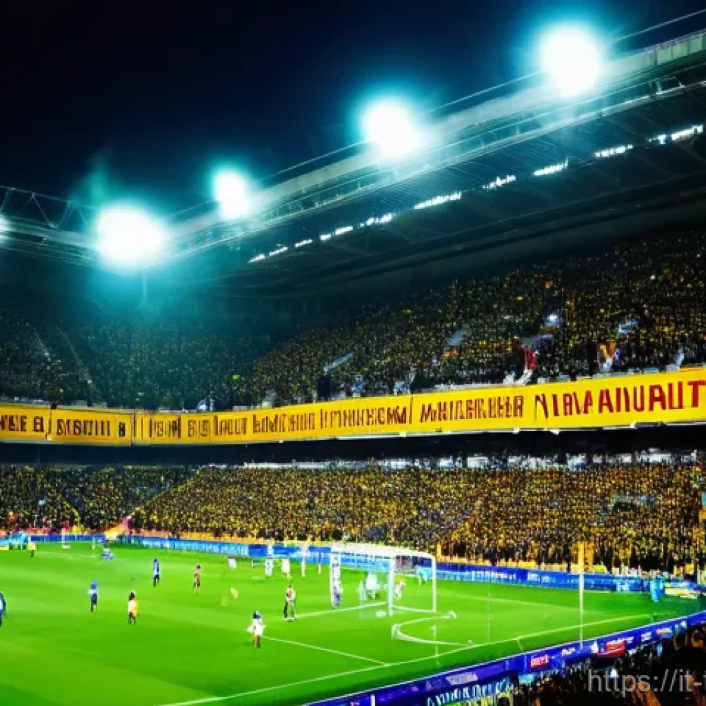 튀르키예의 국민 스포츠와 경기장 - **Prompt: The Electrifying Atmosphere of a Turkish Football Derby**
A wide-angle, dynamic shot c...