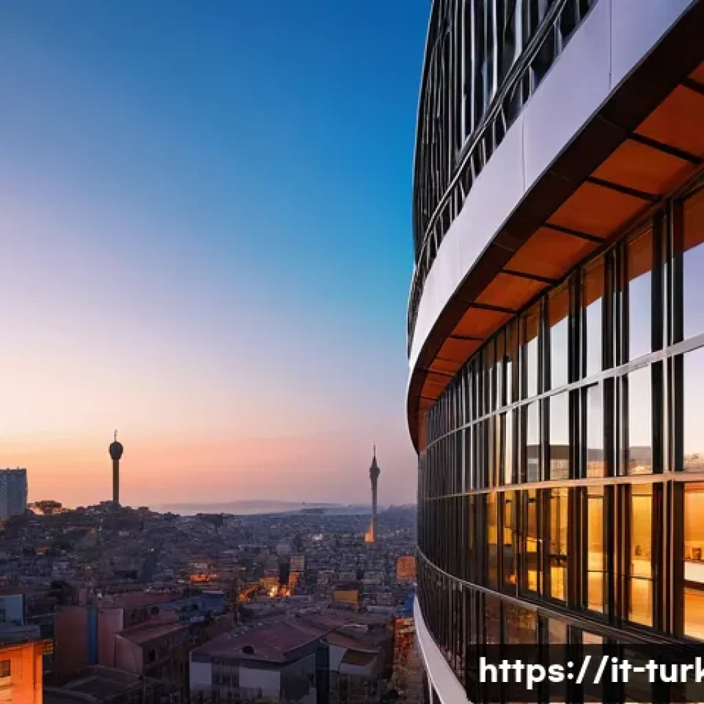 튀르키예의 건축사와 혁신 사례 - **Prompt 1: "Ottoman Echoes in Modern Skylines"**
A wide-angle, cinematic shot of a vibrant, con...
