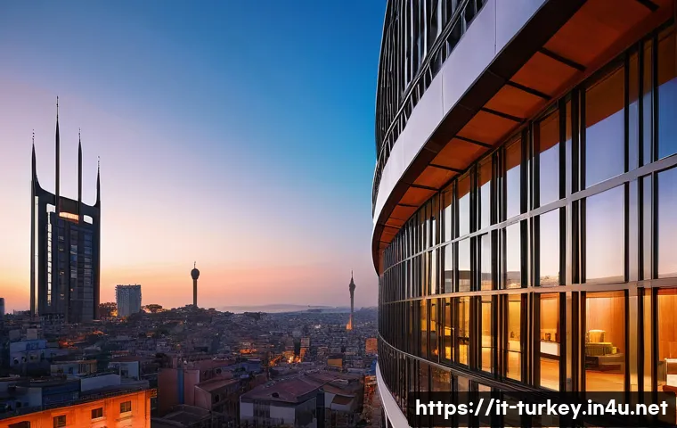 튀르키예의 건축사와 혁신 사례 - **Prompt 1: "Ottoman Echoes in Modern Skylines"**
    A wide-angle, cinematic shot of a vibrant, con...