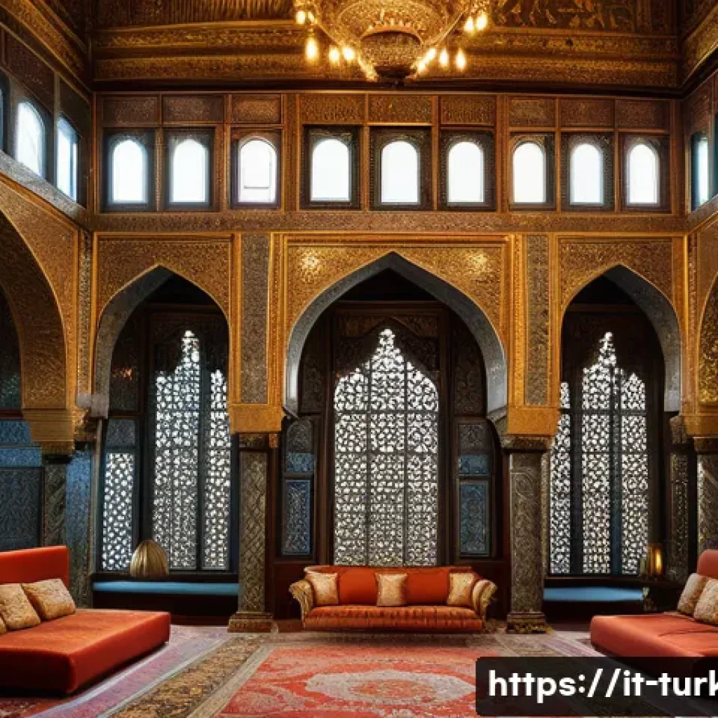 튀르키예 역사 소설 추천 - A richly detailed scene inside a 16th-century Ottoman imperial court in Istanbul, showcasing the sul...
