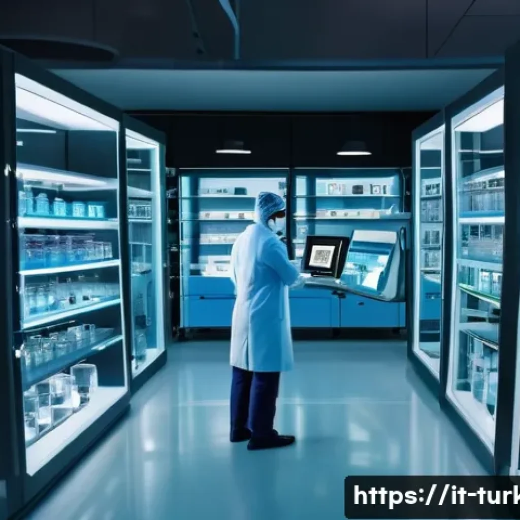 튀르키예와 관련된 과학 잡지 - A high-tech Turkish biotechnology laboratory scene showcasing scientists working on advanced gene-ed...