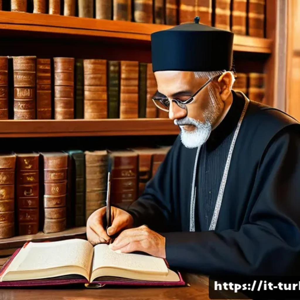 튀르키예의 도서관 및 문학관 - A serene interior of Şehit Muhtar historical library in Istanbul, showcasing ancient Ottoman manuscr...