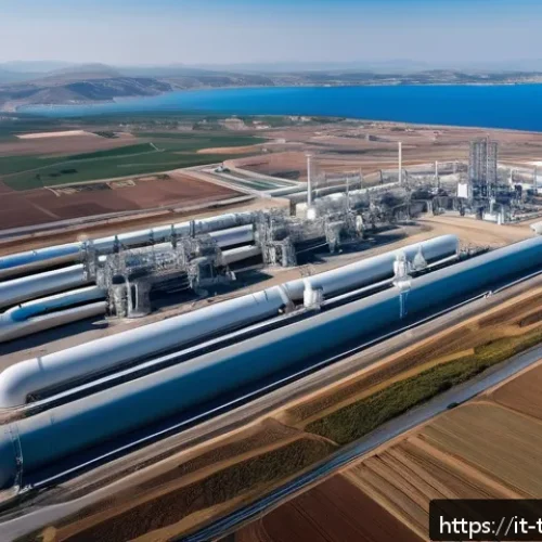 Home 30 튀르키예와 관련된 해외 뉴스 - A detailed aerial view of Turkey’s key energy infrastructure featuring modern gas pipelines like Tur...